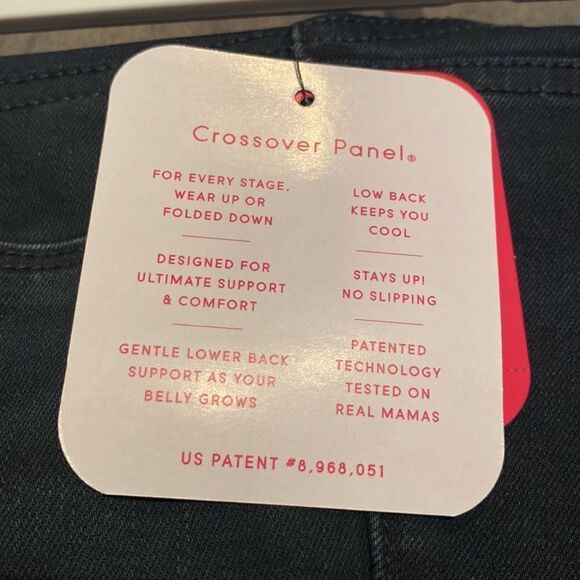 Isabel Black Maternity Shorts with Crossover Panel Size 12 NWT - Picture 6 of 7